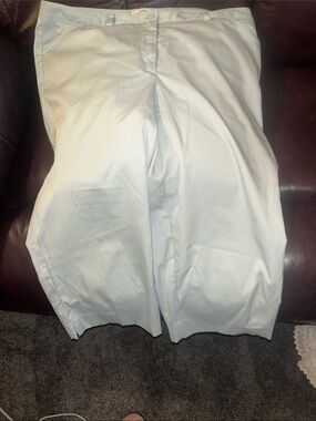 Talbots Pale Blue Women’s Casual Cotton-Blend lightweight Capri pants- Size 16P